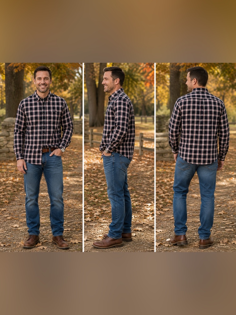 Nautica Jeans Co Plaid Button Down Shirt Men’s Large Red Black Cotton Flannel